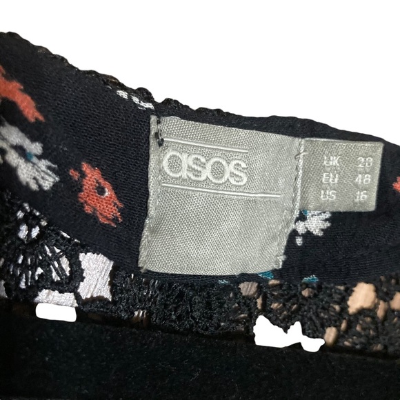 ASOS floral lace dress size 16 - Picture 5 of 10